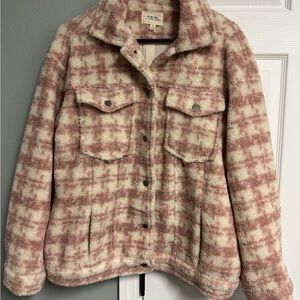 Anthropologie If by Sea Pink and Cream Audrey Jacket